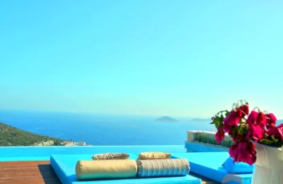 (4933) Türkei-Kalkan/ Freistehende Villa mit Panorama-Meerblick auf Kalamar-Bay!