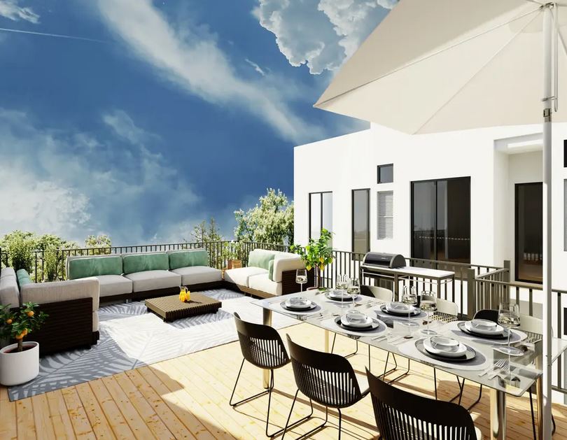 Wohnen mit Aussicht auf den Mauerpark / Neubau-Penthouse-Wohnung mit 3 Terassen und Lift